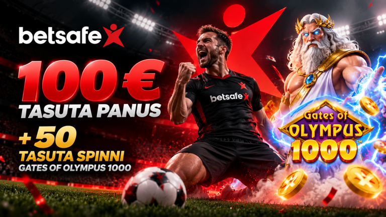 Betsafe tervitusboonus – 100 € tasuta panus ja 50 tasuta spinni